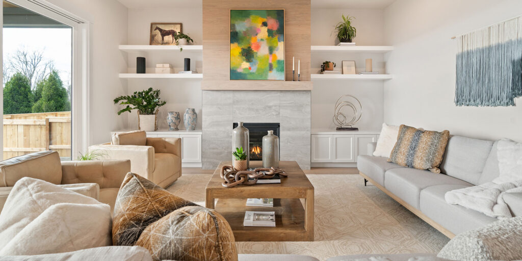 living room in The Willow project by Envision Interiors